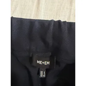 ME+EM Wide Leg Pants Women 2 Navy Blue Cargo High Waist Viscose Twill 023TJ426 thumbnail 6