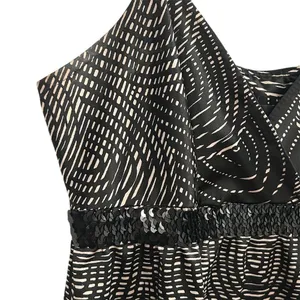 Express Women's‎ L Black Sequin Trim Tank Top Sleeveless Casual thumbnail 5