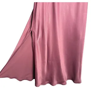 Anthropologie The Elyse Slip Satin Midi Dress Size M Mauve Pink thumbnail 9