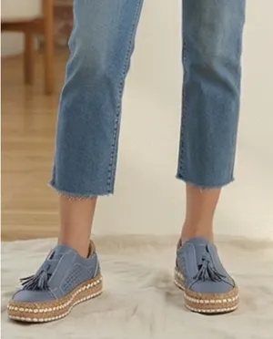 Blue Tassel Loafers – Approx. Size 7–7.5 thumbnail 1