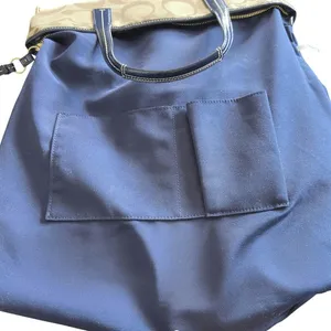 COACH Crossbody‎ Signature Foldover - Khaki/Navy F23304 Jacquard Tote thumbnail 11