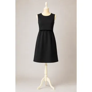 Little Black Dress SzXL Sophisticated Overlay A-Line Classic Minimalist Layered thumbnail 2