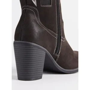 Torrid Tall Shaft Heeled Western Boot Black 6 WW NEW thumbnail 3