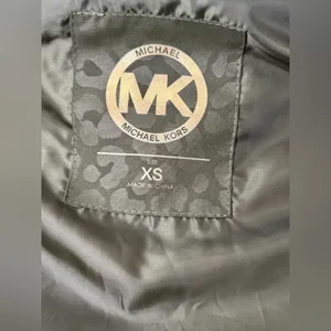 Michael‎ Kors Women's Quilted Trim Puffer Vest Size XS Green Cheetah No Hood thumbnail 15
