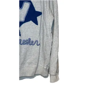 Aelfric Eden Womens Sweatshirt Y2K Oversized Hooded Embroider Star Pullover Small thumbnail 2