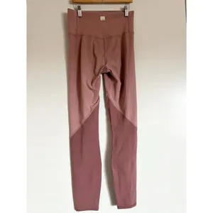 Vuori Color Block Studio Leggings Dusty Rose High-Rise Leggings Size XS thumbnail 5