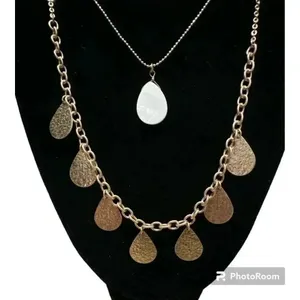 Melrose‎ and Market Double Layered Gold Charm Necklace thumbnail 2