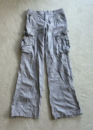 H&M Light Grey Divided Cargo Pants thumbnail 1