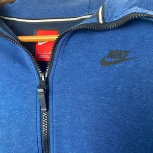 Nike Tech Fleece Blue Full Zip Athleisure Athletic Gym Cape Style Hoodie S thumbnail 5