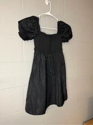Aritzia Sunday Best Hadley Babydoll Puff-Sleeve Mini Dress in Black Size Small thumbnail 4