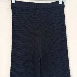 Free People Beach Hailee Waffle Stitch Black Wide Leg Pants Women XS Chunky Knit thumbnail 7