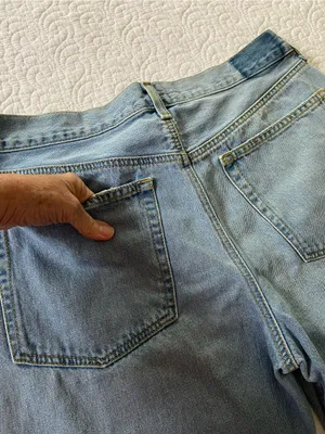Etica Light Blue 100% Cotton High Waisted Button Fly Wide-Leg Jeans thumbnail 8