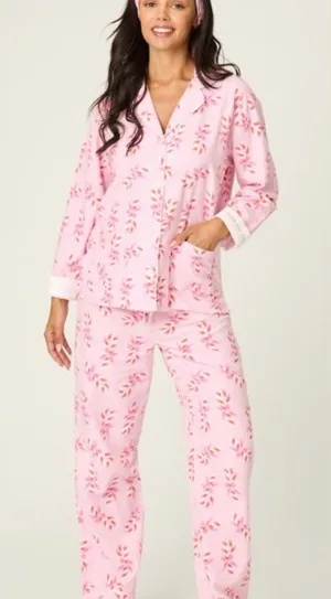 PJ Salvage Sweeter Than Sugar Candy Cane Classic Flannel Pajama Set thumbnail 1