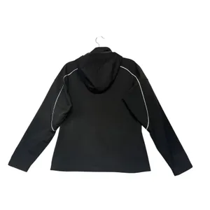 Nike Womens Softshell Hooded Jacket Black Full Zip Fleece Lined Sz M Embroidered thumbnail 6