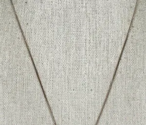 Chico's Gold and Silver Tone Box Chain Rhinestone Pendant Necklace thumbnail 2