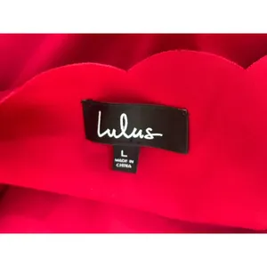 Lulu's Tip The Scallops Red Fit & Flare A-line Dress Sz L NWT Wedding Party Chic thumbnail 9