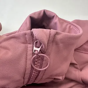 Fabletics Rosalia‎ Performance Full Zip Athletic Thumbholes Mauve Pink Small thumbnail 12