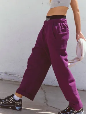 NWT Free People FP Movement Top score Barrel‎ pant Mulberry thumbnail 3
