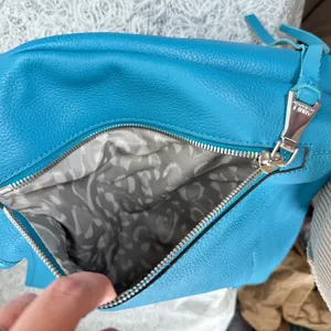 Aimee Kestenberg Auburn Hobo Pebbled Leather Bag Deep Sea Blue Turquoise NWT thumbnail 7