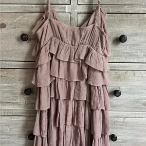 Mustard Seed Pink Ruffle Mini Dress thumbnail 2