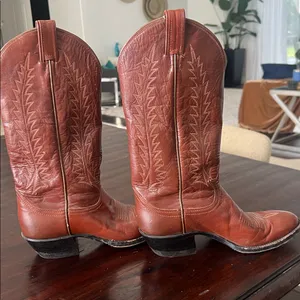 Tony Lama Brown Women’s Leather Boots size 5 1/2 thumbnail 13