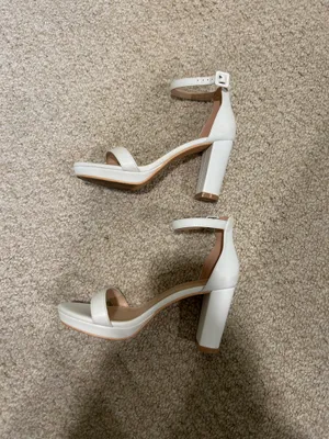 White Sandal Heels size 8 thumbnail 5