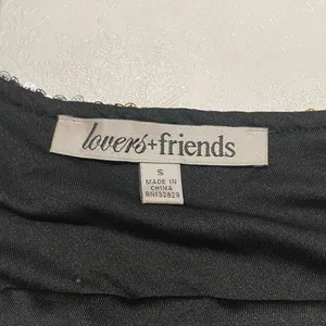 Lovers + Friends Size S Sequin One Shoulder Mini Dress Gold Silver Party thumbnail 4