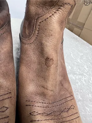 Women's Tan Leather Western Boots pointed toe w/Stud Detail 8 1/2M Cowboy rodeo thumbnail 10