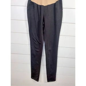 Motherhood Maternity Women's Heather Stretch Leggings Gray Tan Size Small thumbnail 3