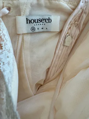 House of CB Elinor Cream Tea Frill Lace Corset Lace Up Style Midi Dress Size: XS thumbnail 9