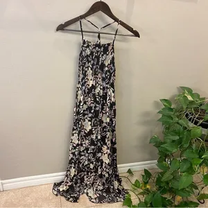 NWOT Free People Heat Wave floral Print Maxi Dress, spaghetti strap racer back,S thumbnail 13