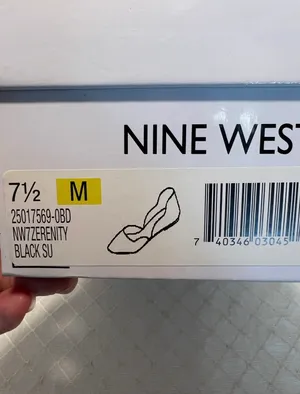 Nine West Black Suede Ballet Flats: Size 7.5 thumbnail 6