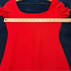 Haute Monde Red Stretch Ribbed Jersey Knit Side Slit Bodycon‎ Scoop Maxi Dress S thumbnail 12