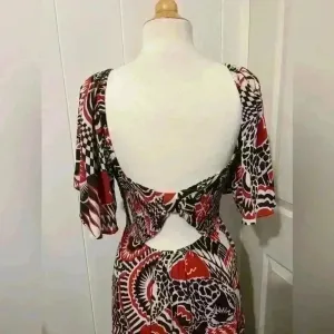 Anthropologie Maxi Tiered Dress Small Brown‎ Orange Bohemian Cutout Boho $180 thumbnail 6