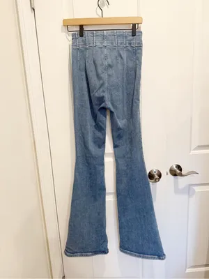 FREE PEOPLE WE THE FREE Jayde Flare Jeans High Waist size 26 thumbnail 5