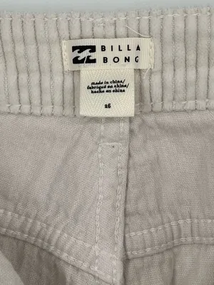 BILLABONG Free Fall Corduroy Pants in Antique White Women’s Size 26 thumbnail 7
