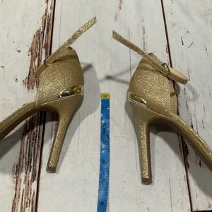 Guess Womens Gold Glitter Stiletto Heels‎ thumbnail 5