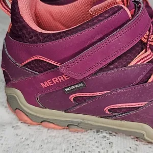 Merrell Chameleon 7 waterproof pink purple hiking trails outdoor shoes sz 7 thumbnail 2