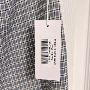 Reformation Franklin Pant Light Blue Check Plaid Print NWT Size 6 thumbnail 10