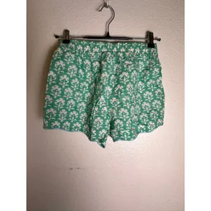 Roller Rabbit Green White Floral Block Print Pajama Boxer Shorts Womens XS NWT thumbnail 2