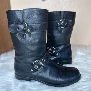 Stuart Weitzman Lotroops Moto Harness Boots Size 7 thumbnail 1