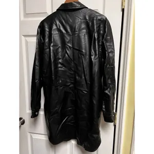 Bagatelle Collection Black Faux Leather Shacket Long Shirt Jacket‎ XL thumbnail 5