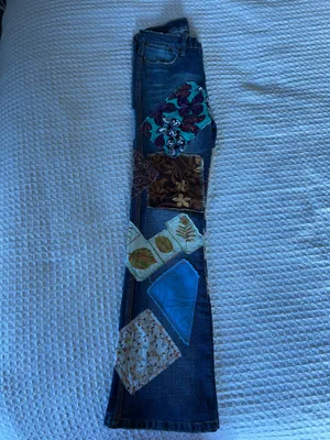 Custom Made One of a Kind Patchwork Jeans thumbnail 4