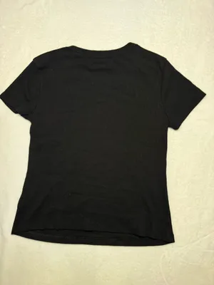 Old Navy Top Black Short Sleeve Medium thumbnail 2