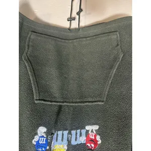 Vintage M&M's Fleece Hoodie Green Size M Candy Characters Pullover Zip Retro Y2K thumbnail 5