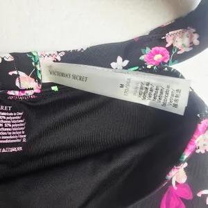 Victoria's Secret 47B Floral Butterfly High Waist Bikini Set Black‎ Pink M / S thumbnail 4