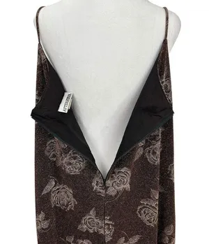 After Dark Copper Brown With Copper Specks Floral Size 16 Sleeveless Note Flaw thumbnail 8