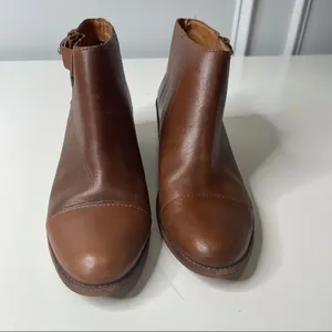 Madewell brown‎ leather dakota cutoff booties 8.5 thumbnail 2