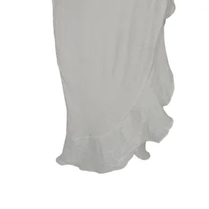 Lulus White Shimmer Sleeveless Ruffle Wrap Midi‎ Dress Size Medium LWD thumbnail 3