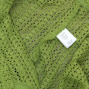 NWT Miken Womens Crochet Cover Up Tank I2417K711 Woodbine Green L thumbnail 6